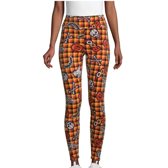 Juniors' Halloween Velour Leggings - Picture 6 of 7